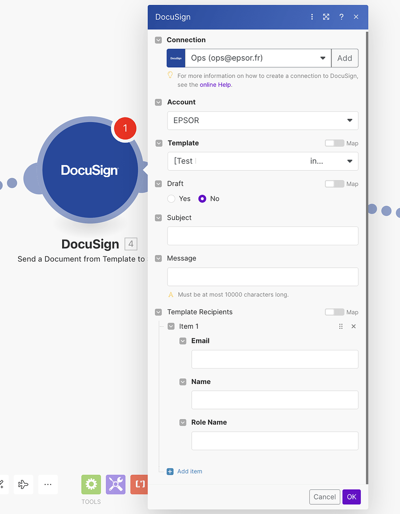 Pre-complete envelopes on Docusign, based on data from a Typefor - How ...