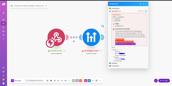 Make.com RuntimeError