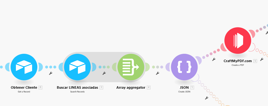 Json array of arrays for Craftmypdf - How To - Make Community