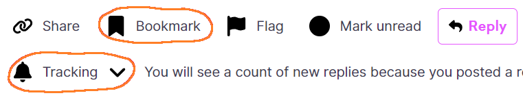 a screenshot of bookmark link at the bottom of the topic