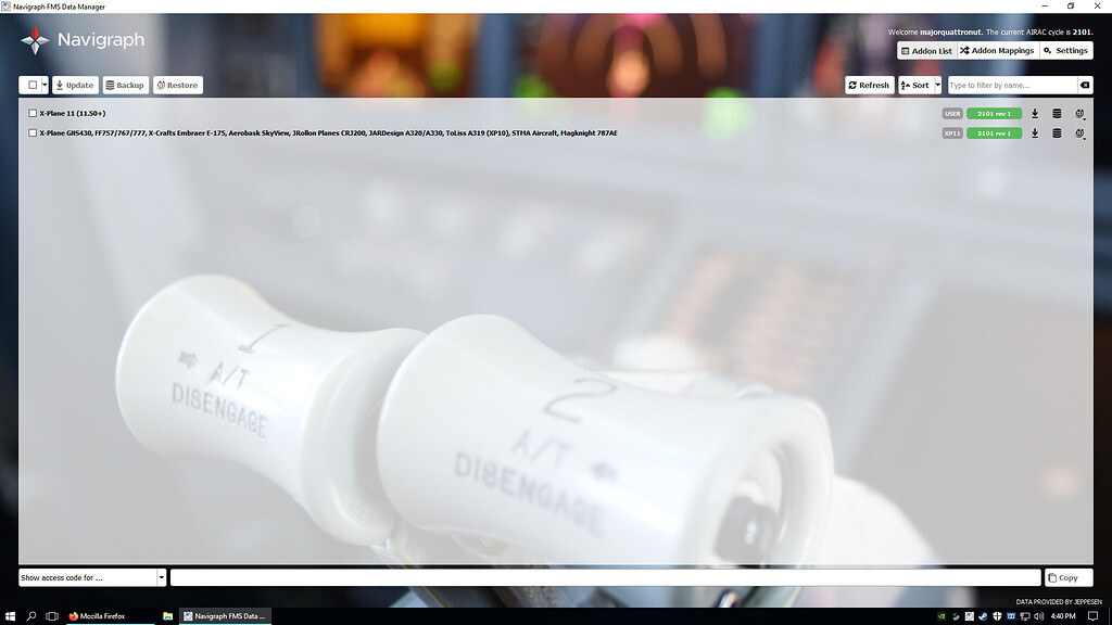 No airac updates showing on laminar737 or zibo 737 - FMS Data