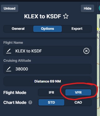 Navigraph Flight Mode Default