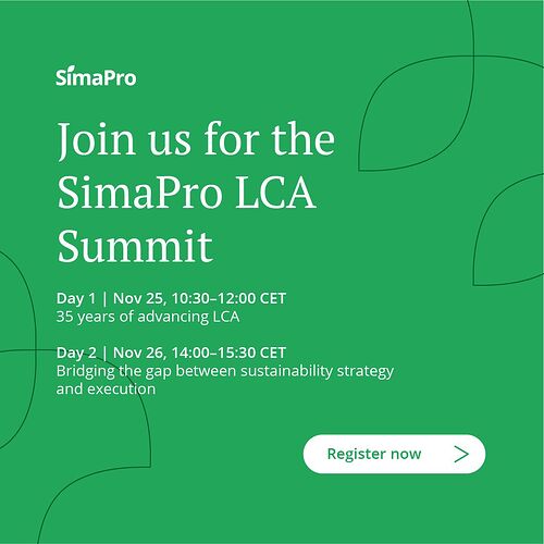 SimaPro-LCA-Summit