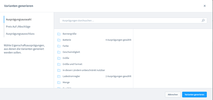 varianten durchsuchen