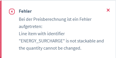 Fehlermeldung