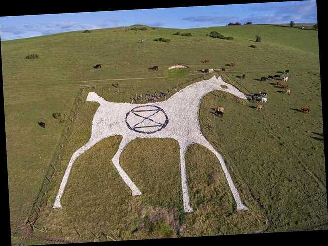 White Horse defaced by Extinction Rebellion.jpg