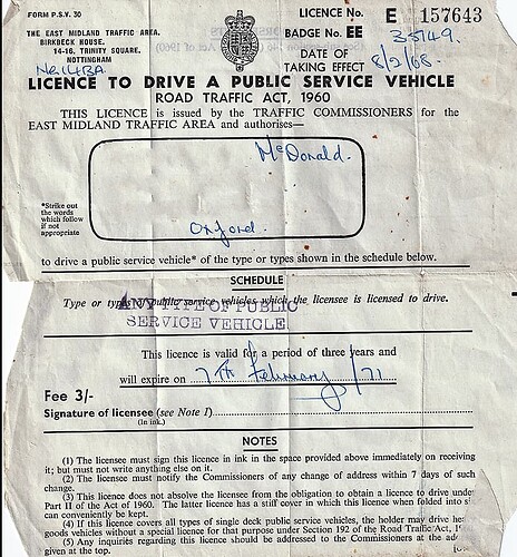 Bus Licence copy