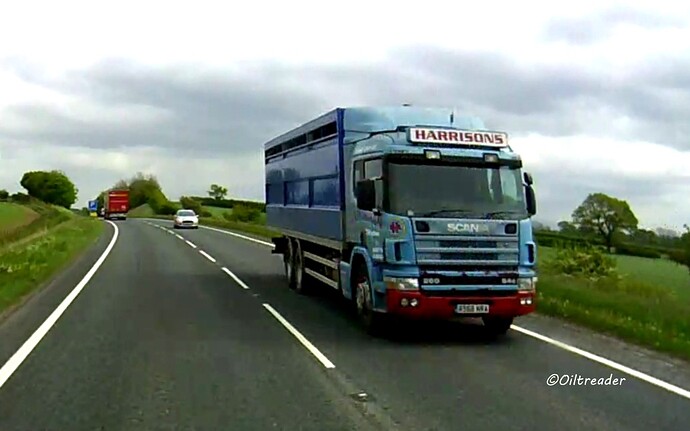 Oiltreader ■■■■■■■ A595 D A Harrison livestock Scania .jpg