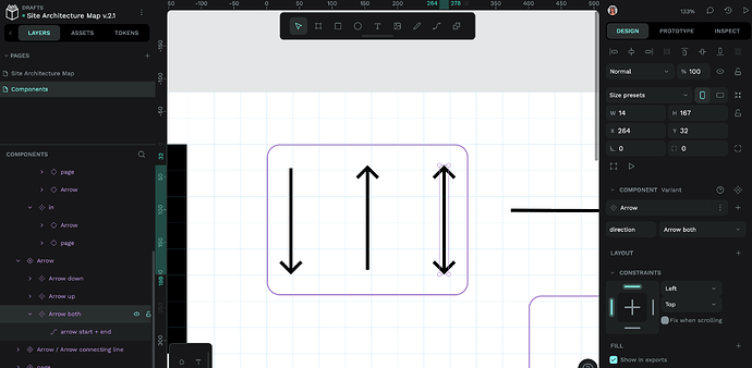 Variant for arrow direction both.