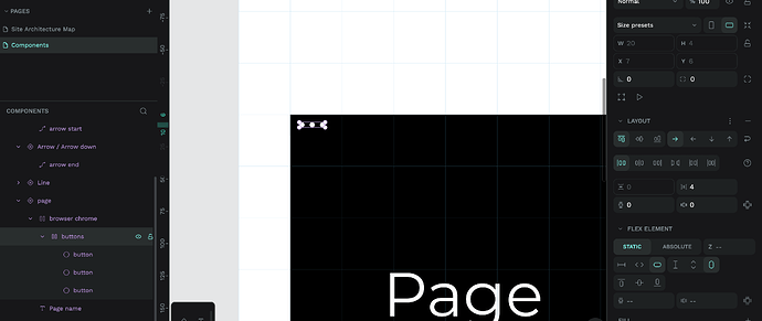Buttons flex layout.