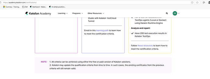 katalon certification