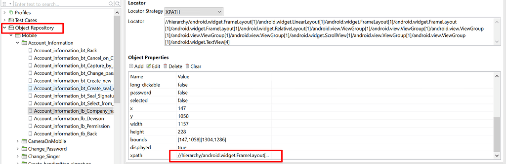 How to get String Xpath from testobject (Mobile) - Katalon Studio ...