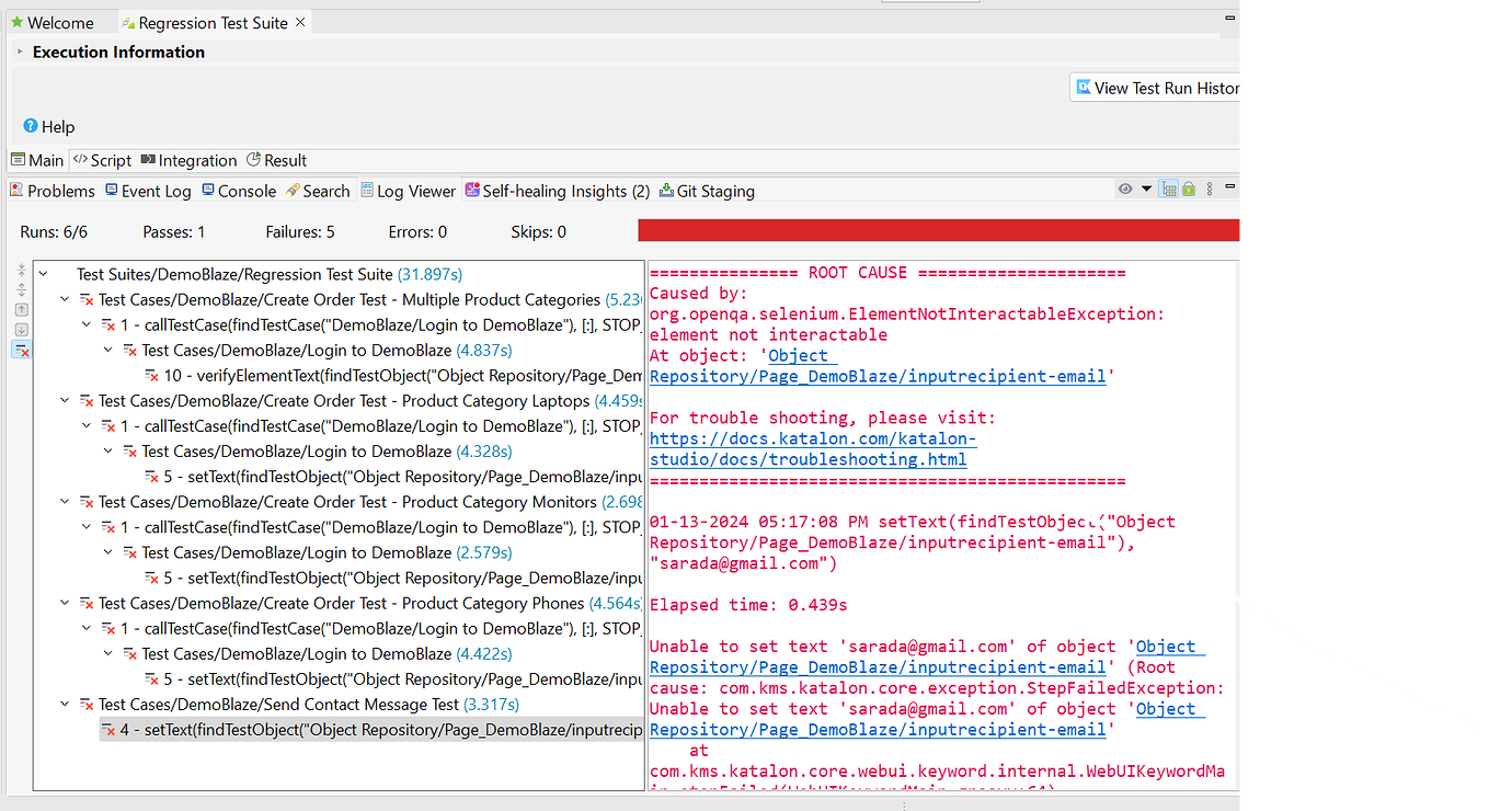 Test scripts are failing in headless mode with exception