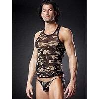 Blue Line Racerback Sheer Camo Vest Top