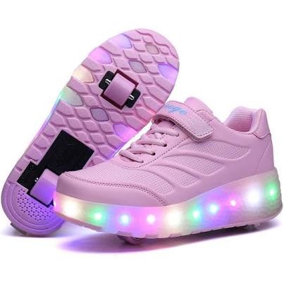Led Heelys Wheels Boys & Girls Shoes Skates Kids Light Up Roller Skate