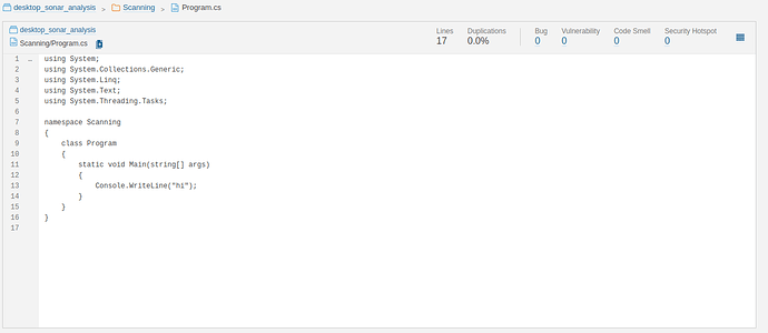 Sonar cloud code file details