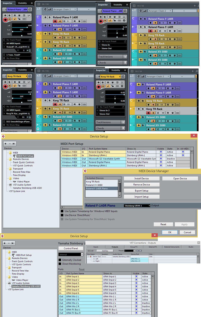 Cubase Pro Doesn't Send MIDI to External Roland USB Keyboard Cubase