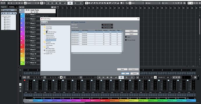 VST Control page