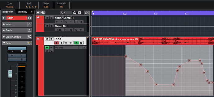 Value function in Cubase