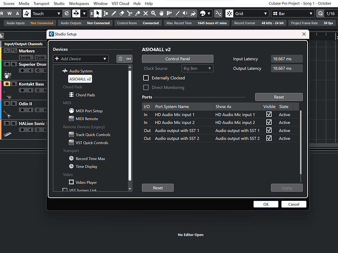 Cubase Doesn'T Detect My Headphones  