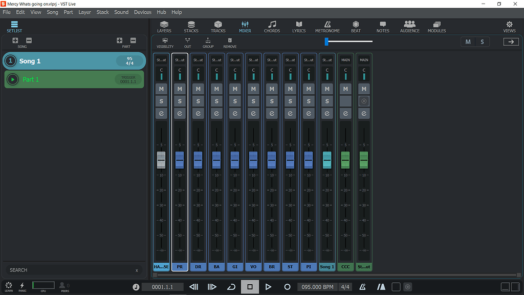 Mixer channels group out VST Live Steinberg Forums