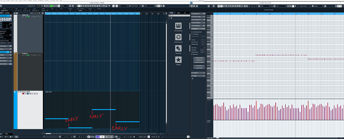 main window and midi not matching visually