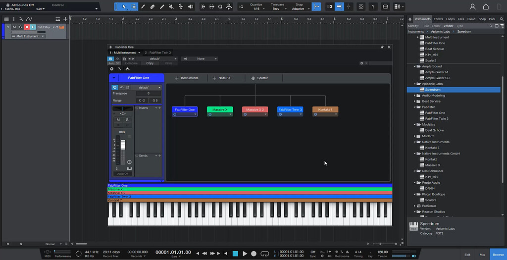 Stackable / multiple virtual instruments in one track (VSTi) Cubase