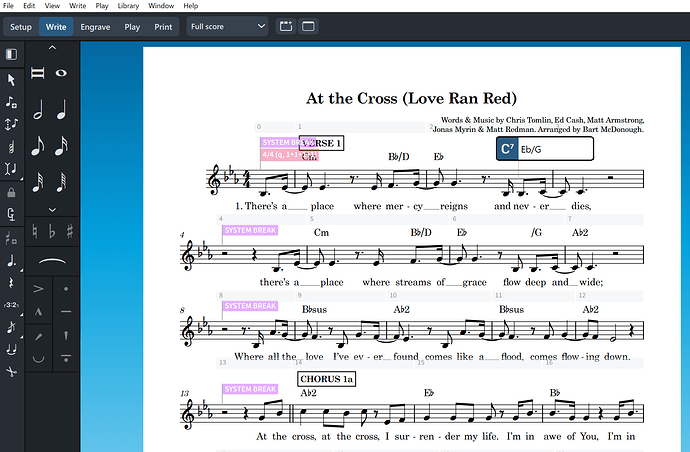 Chord Symbol Bug - actual chord text
