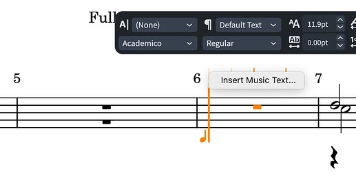 Music text