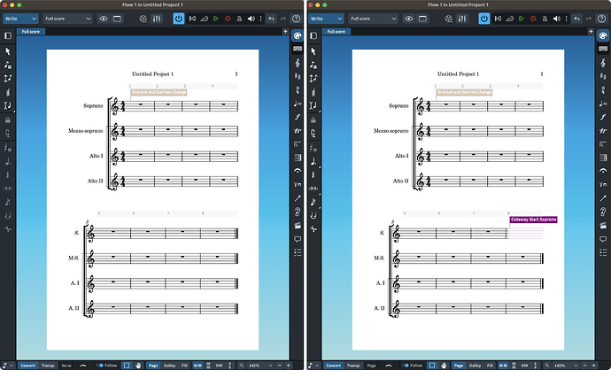 Issues with custom brackets being ignored when introducing cutaways