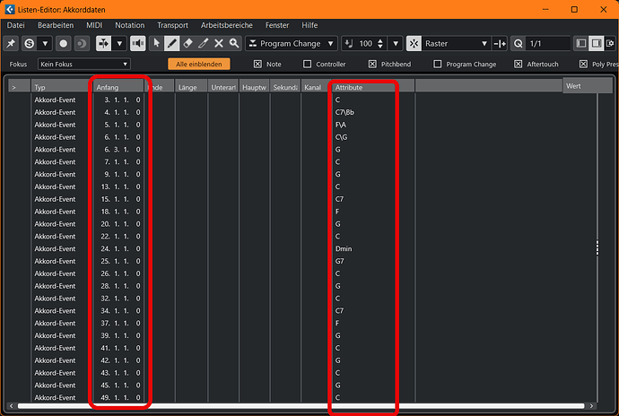 Cubase-Akkord-Spur DEMO