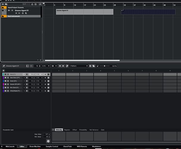Pattern editor