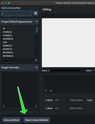 Project Default Chord Symbol Appearance