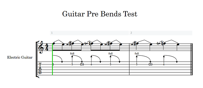 Guitar Pre Bends Test