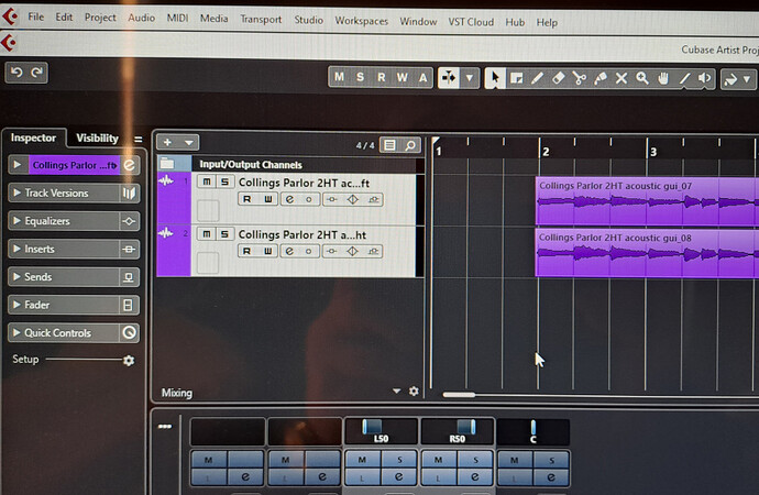 original audio tracks shown as midi