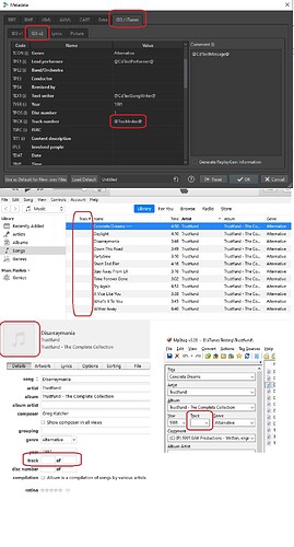Missing Track Numbers
