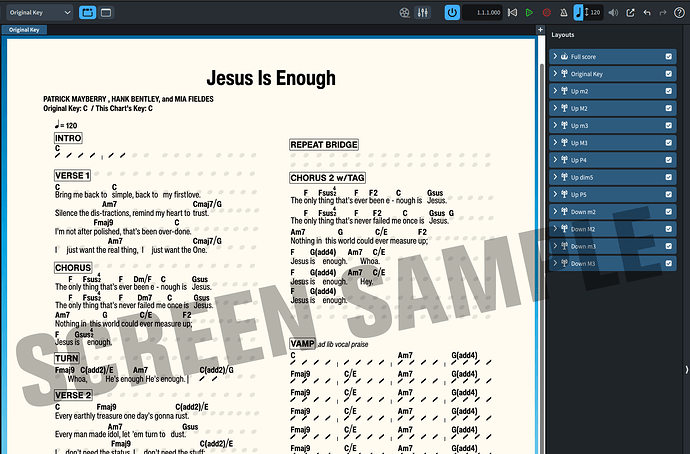 Chord Chart Screenshot