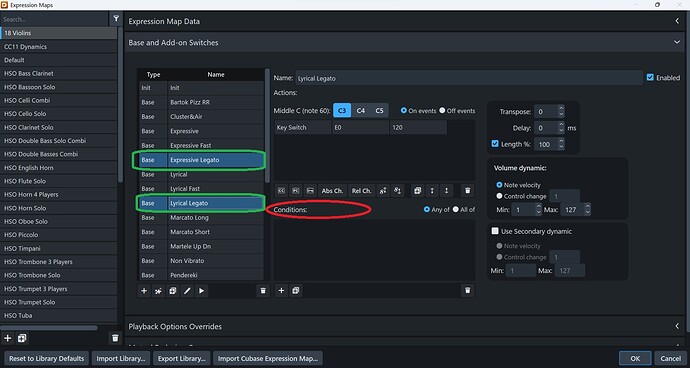 Conditions_Base and Add-on switches menu