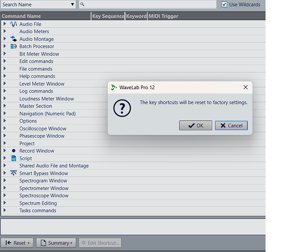 Shortcut Reset