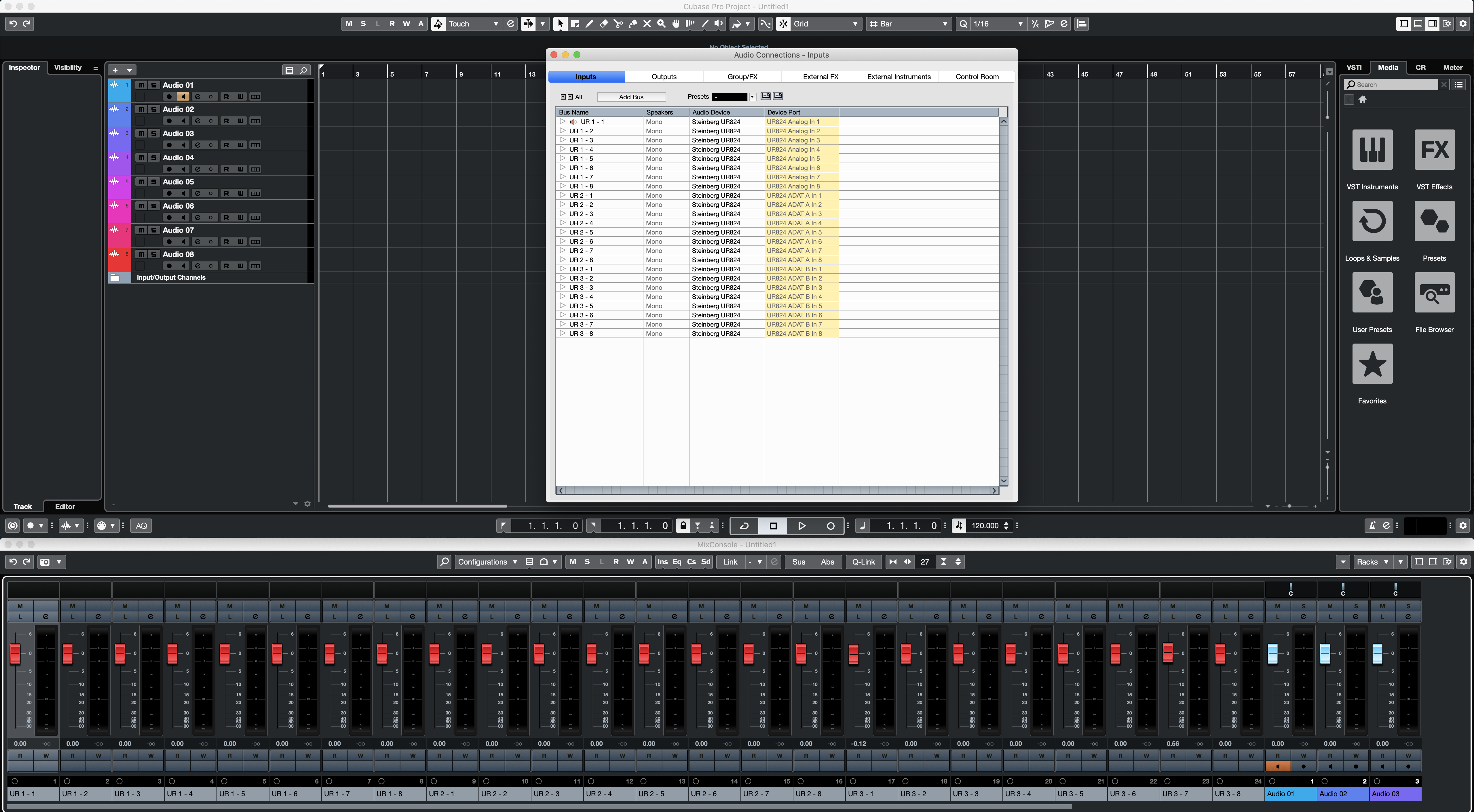 No input signal in Cubase 10 with UR824 Cubase Steinberg Forums