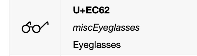 Eyeglasses symbol