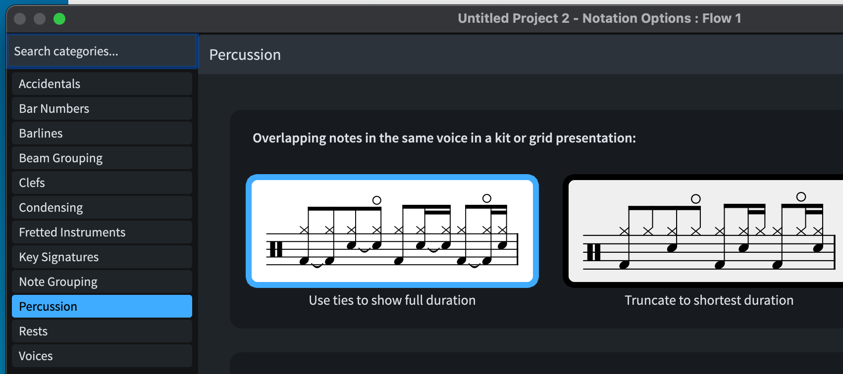 Percussion Kit tie across barline makes note disappear? Dorico