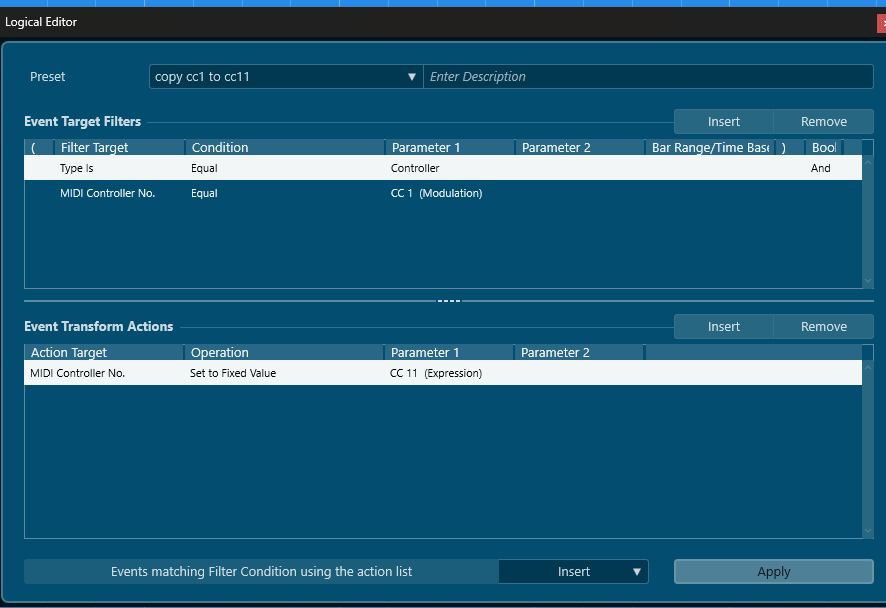 Copy/move MIDI CC data to another track or different CC - Cubase