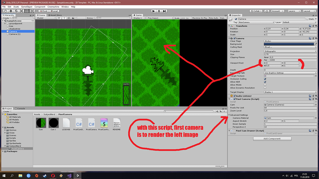 Pixel perfect camera with splitscreen is it possible? (2D