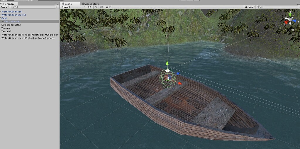 Character controller not moving with parent (boat) Questions
