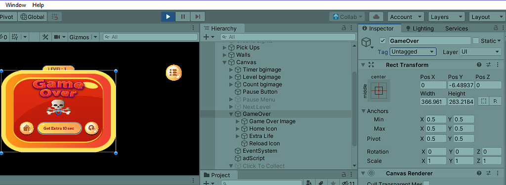 my GameOver panel is not being disable - Unity Engine - Unity Discussions