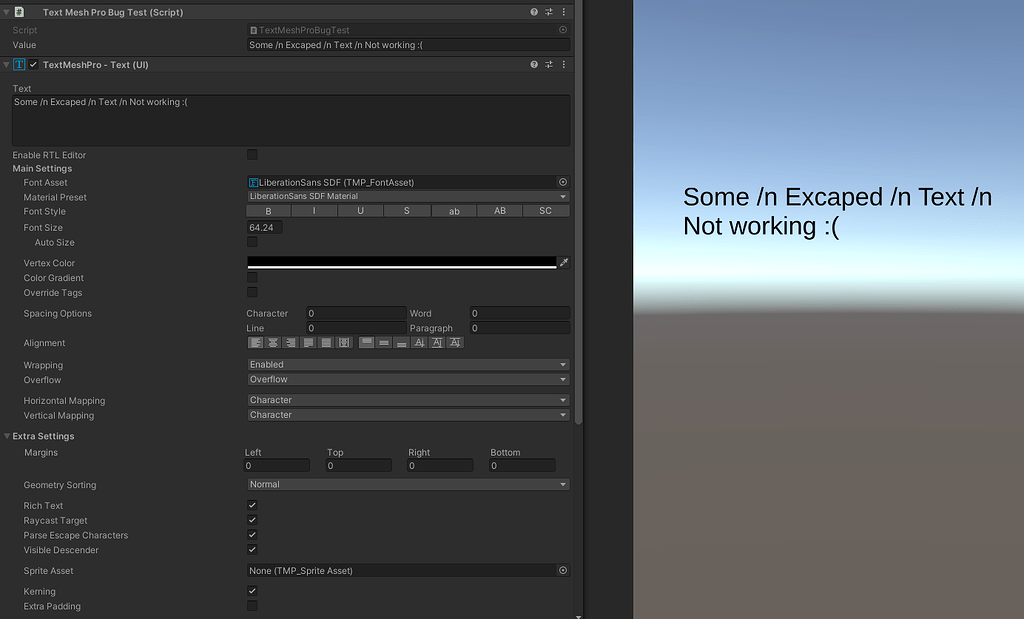 Bug when adding string variables with escapes - Unity Engine - Unity ...