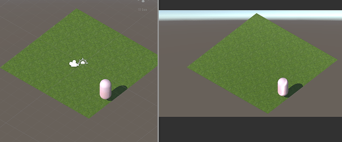 Directional light causing weird reflection in orthographic game view ...