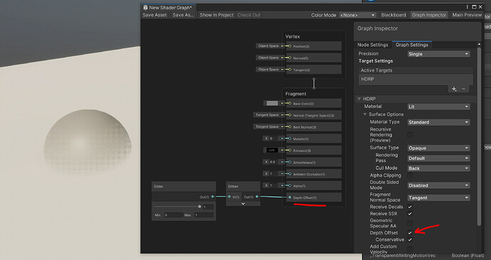Depth output for shader graph -> PDO(Pixel Depth Offset) -> terrain ...