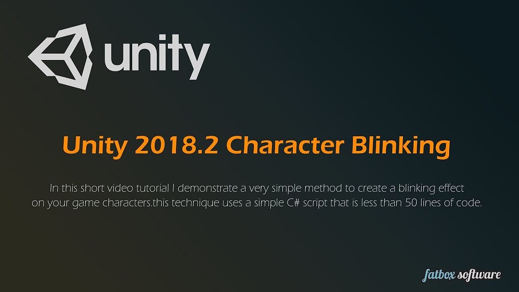 How to Script Character Blinking in Unity 2017.3 - News & General ...